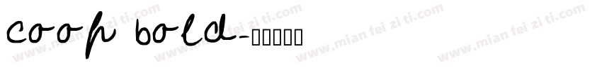 coop bold字体转换